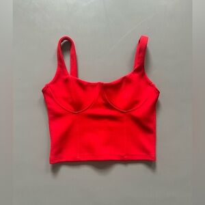 ZARA Red Bustier Top